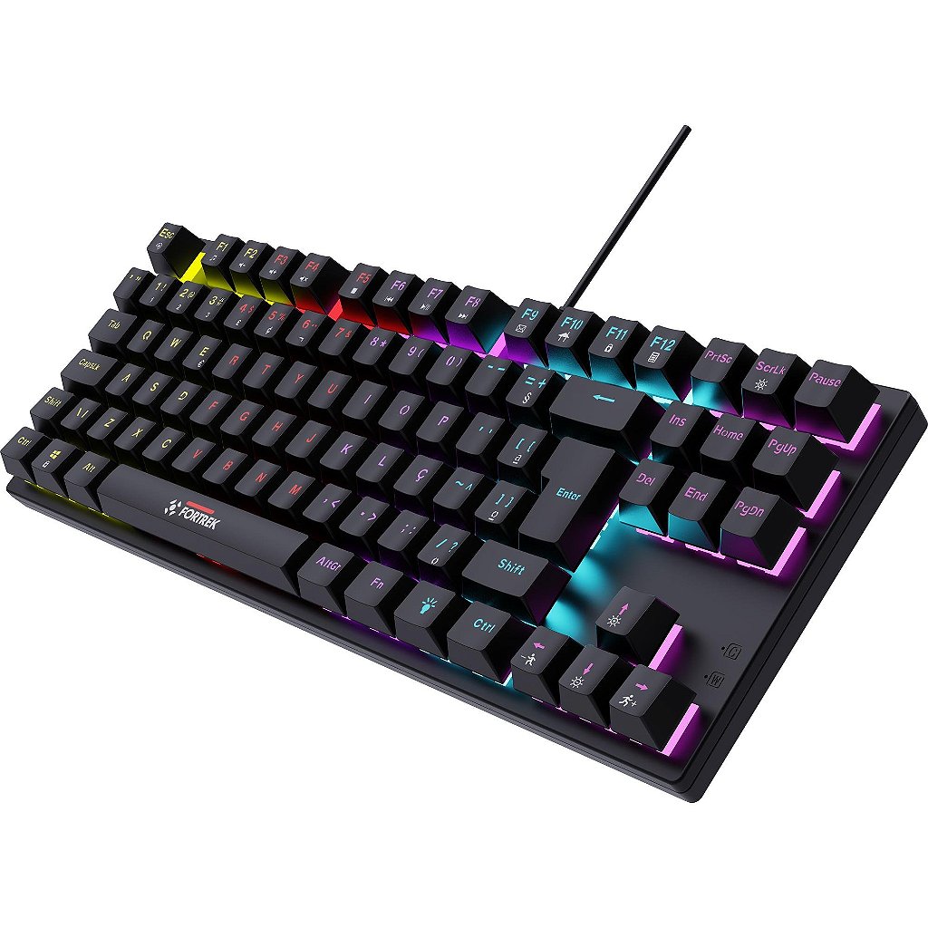 Teclado Gamer Mecânico Fortrek Gravity 80 TKL Outemu Red /ABNT2/Rainbow/Anti-Ghosting - Imagem 5