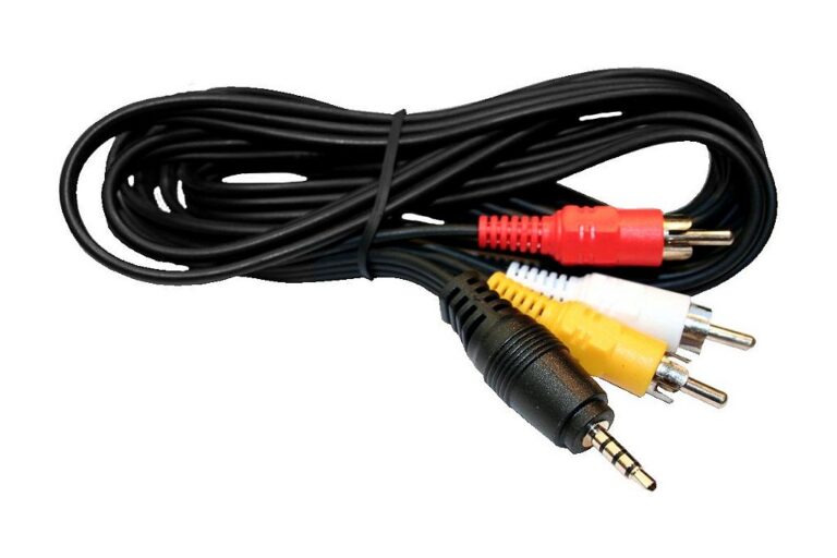 Cabo Adaptador P3 3.5mm 4 Polos para 3 RCA AV Áudio e Vídeo 1,5m