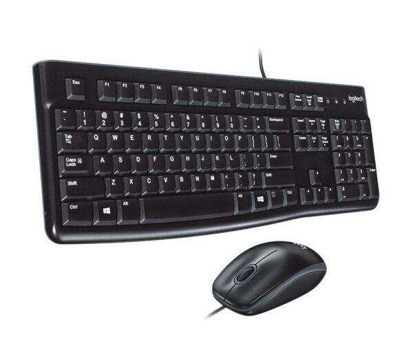 Kit Teclado e Mouse Logitech MK120 USB ABNT2 Preto com Fio