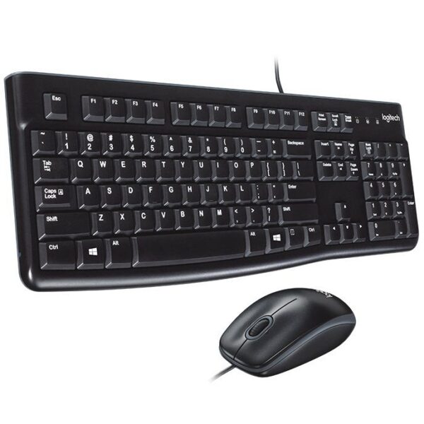 Kit Teclado e Mouse Logitech MK120 USB ABNT2 Preto com Fio