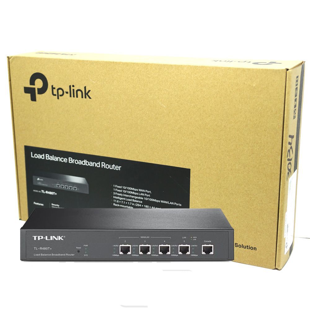 Roteador TP-Link TL-R480T+ Load Balance Broadband 5 Portas RJ45 com até 4 Portas WAN
