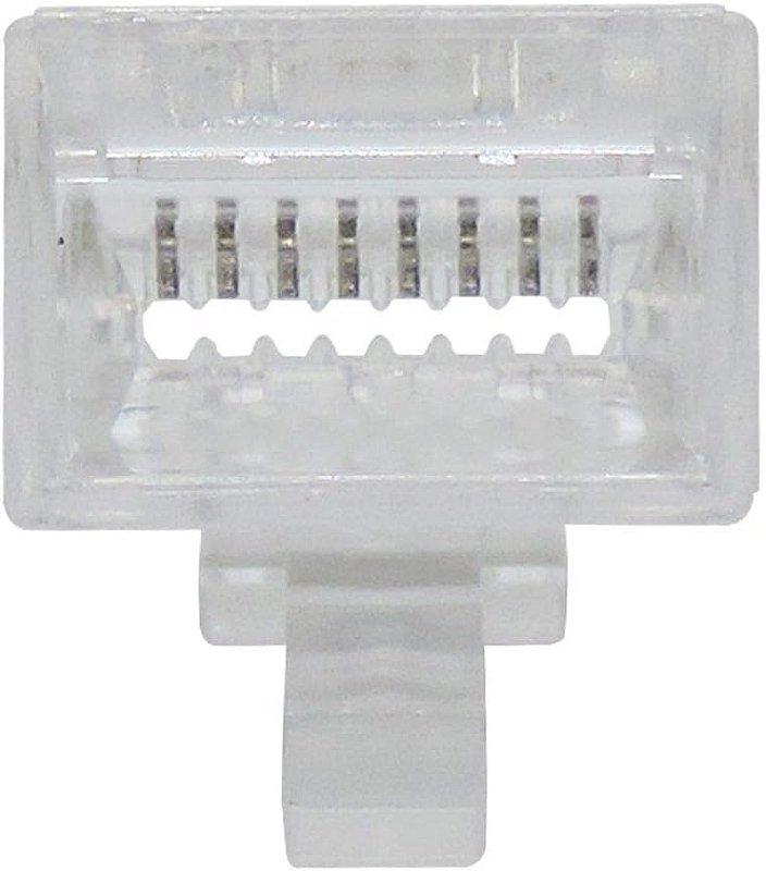 Conector RJ45 Macho Vazado EZ Crimp CAT5e/CAT6 Exbom Pacote com 10 Unidades - Imagem 4