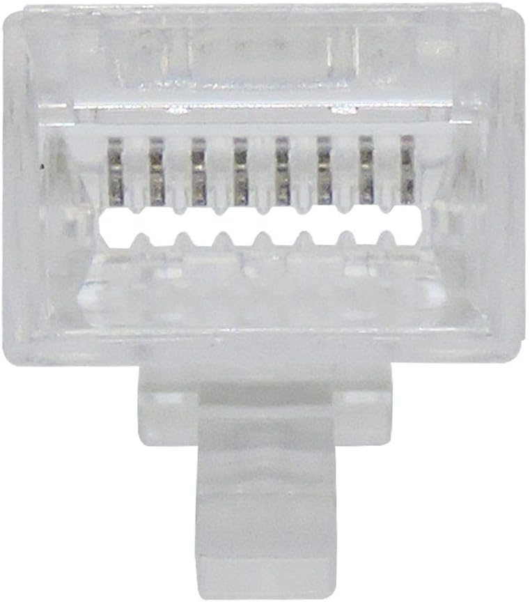 Conector RJ45 Macho Vazado Pass Through EZ Crimp Exbom CAT5e/CAT6 Pacote com 100 Unidades - Imagem 4