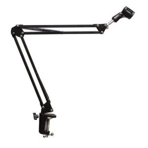 Pedestal Articulado de Mesa para Microfone Knup KP-M0017 Braço 40x40cm Rotação 270º com Base de Fixação e Cachimbo