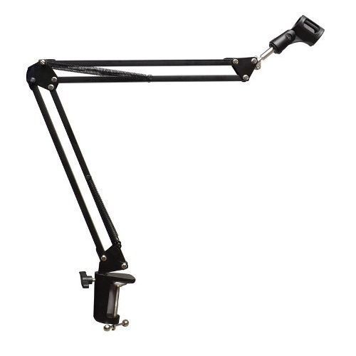 Pedestal Articulado de Mesa para Microfone Knup KP-M0017 Braço 40x40cm Rotação 270º com Base de Fixação e Cachimbo