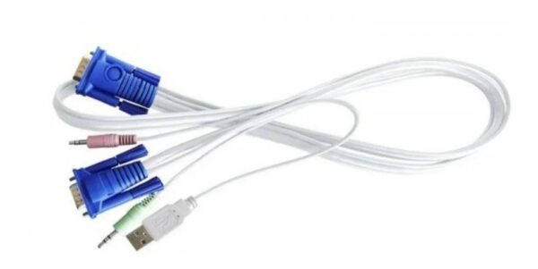 Cabo KVM 4 em 1 GTS Network 77.0218 Metro VGA USB Áudio P2