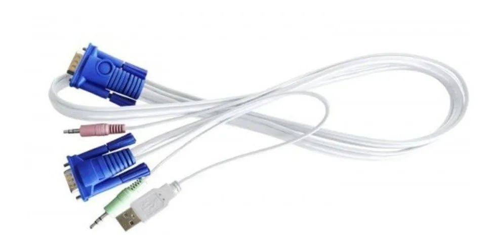 Cabo KVM 4 em 1 GTS Network 77.0218 Metro VGA USB Áudio P2