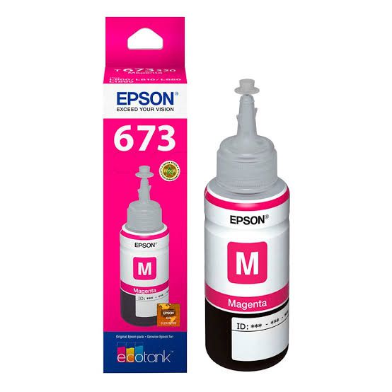 Refil de Tinta Epson T673320 Magenta Original 70ml para Impressora EcoTank L800 L810 L850 L1800