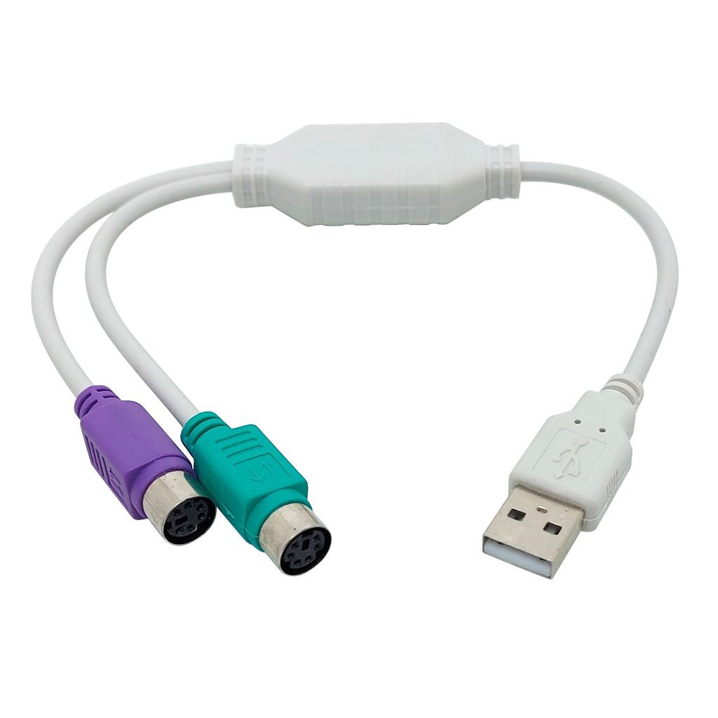 Cabo Adaptador Conversor USB Macho para 2x PS/2 Fêmea Teclado e Mouse 20cm - Imagem 3