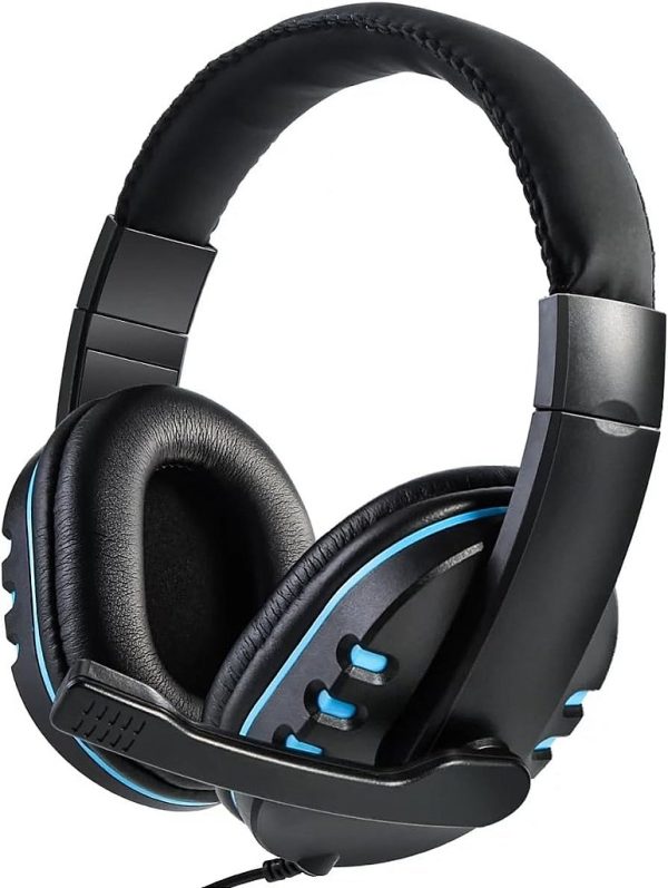 Headset Gamer Leboss FN-606 com Microfone Fixo Driver 40mm Conector P2 3.5mm 4 Vias Azul
