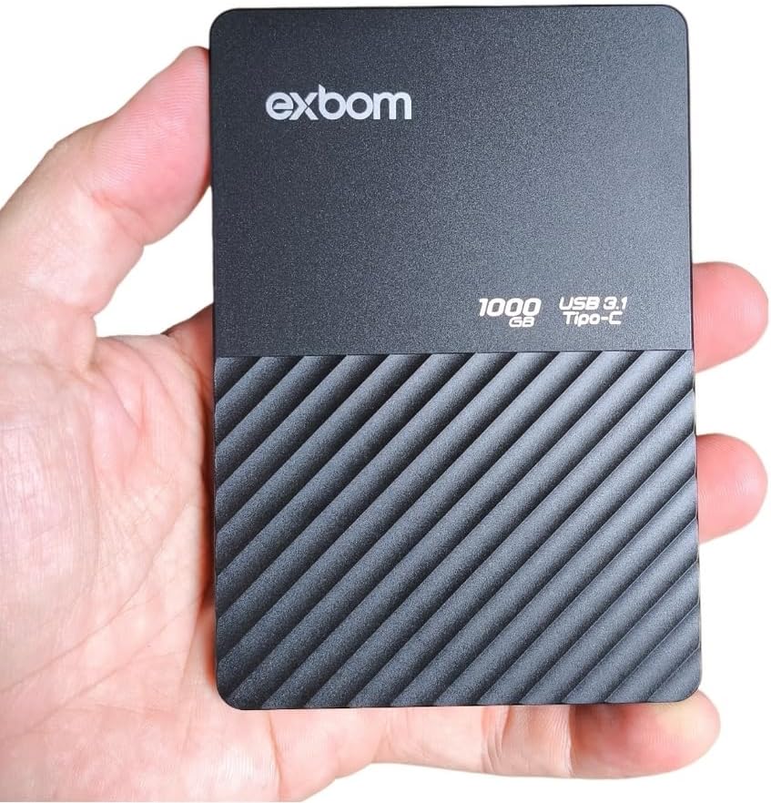 HD Externo 1TB Exbom Portátil USB 3.1 Slim Vault 2.5" HDE-S1TA - Imagem 3