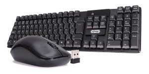 Kit Teclado e Mouse Sem Fio Knup KP-2063 2.4GHz USB ABNT2 Preto