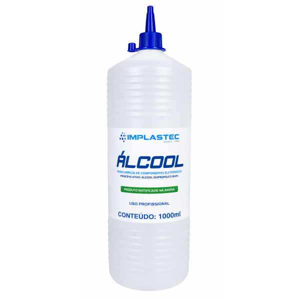 Álcool Isopropílico Impĺastec 99,8% 1 Litro PAIP100018 com Bico Aplicador