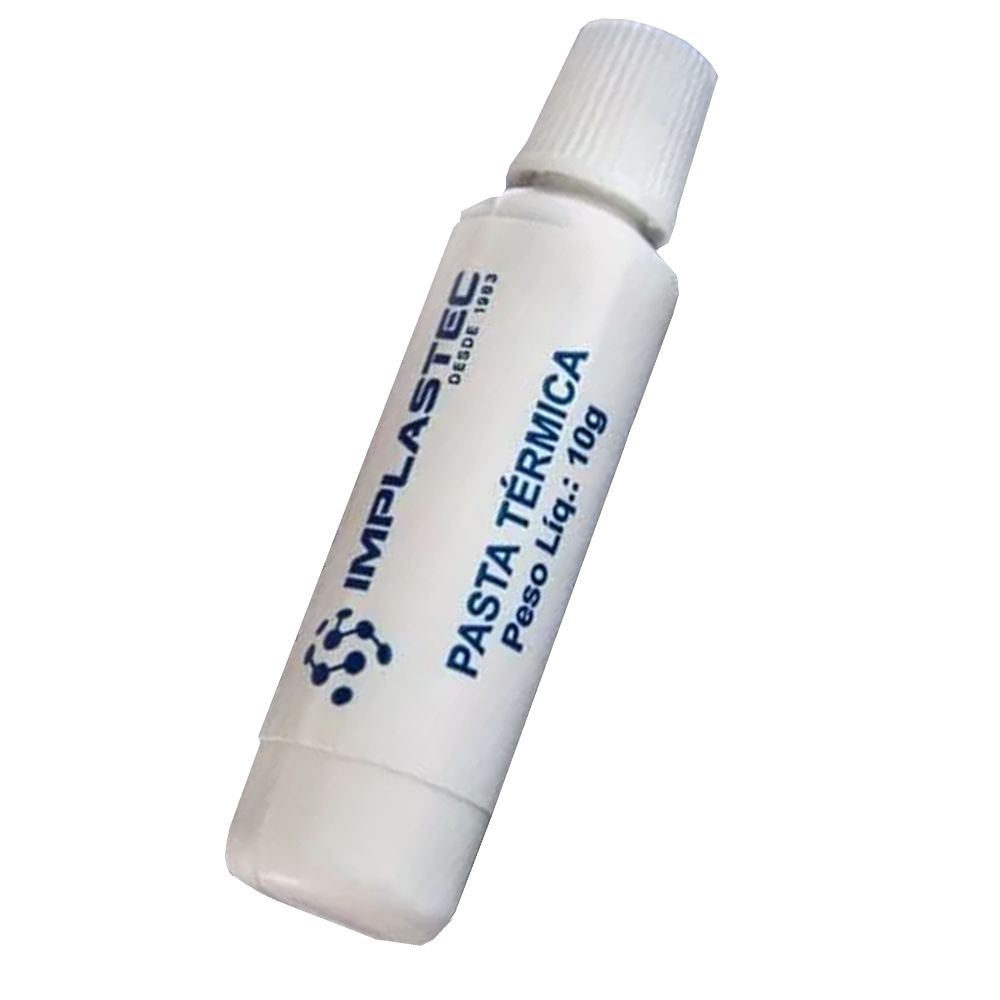 Pasta Térmica IMPLASTEC Branca 10g Bisnaga Condutividade 0,4 w/mk