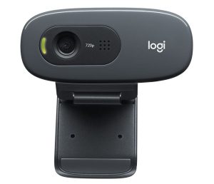 Webcam Logitech C270 HD 720p 30FPS com Microfone Integrado USB para Videochamada PN 960-000947