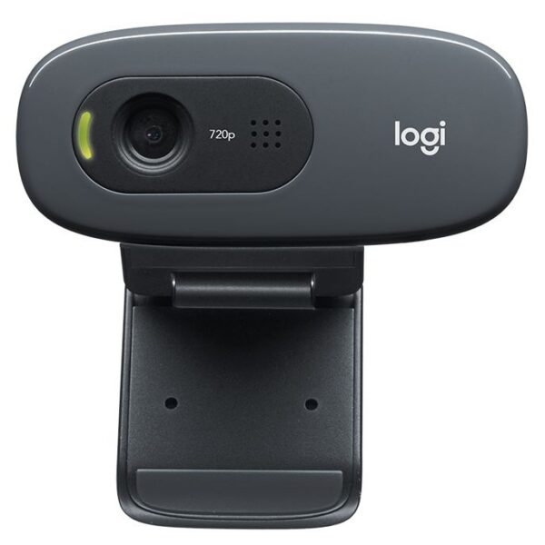 Webcam Logitech C270 HD 720p 30FPS com Microfone Integrado USB para Videochamada PN 960-000947