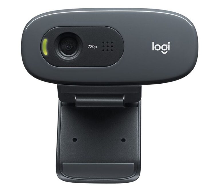 Webcam Logitech C270 HD 720p 30FPS com Microfone Integrado USB para Videochamada PN 960-000947