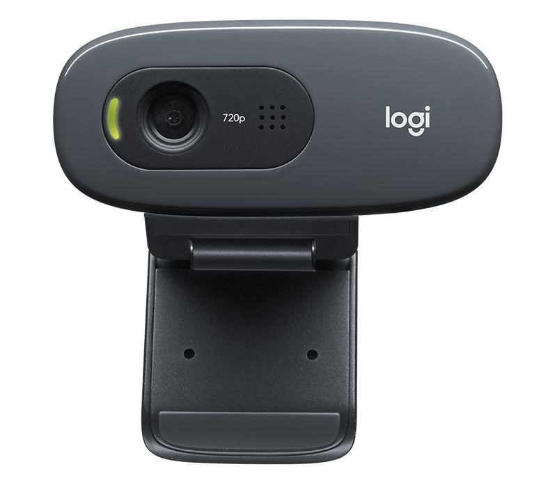 Webcam Logitech C270 HD 720p 30FPS com Microfone Integrado USB para Videochamada PN 960-000947