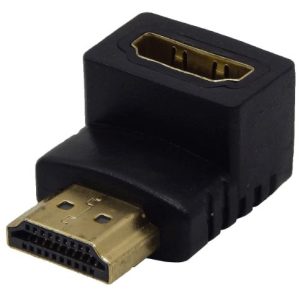 Adaptador Conector HDMI 90 Graus em L (Fêmea x Macho) para Instalação de TV e Monitor em Espaços Reduzidos