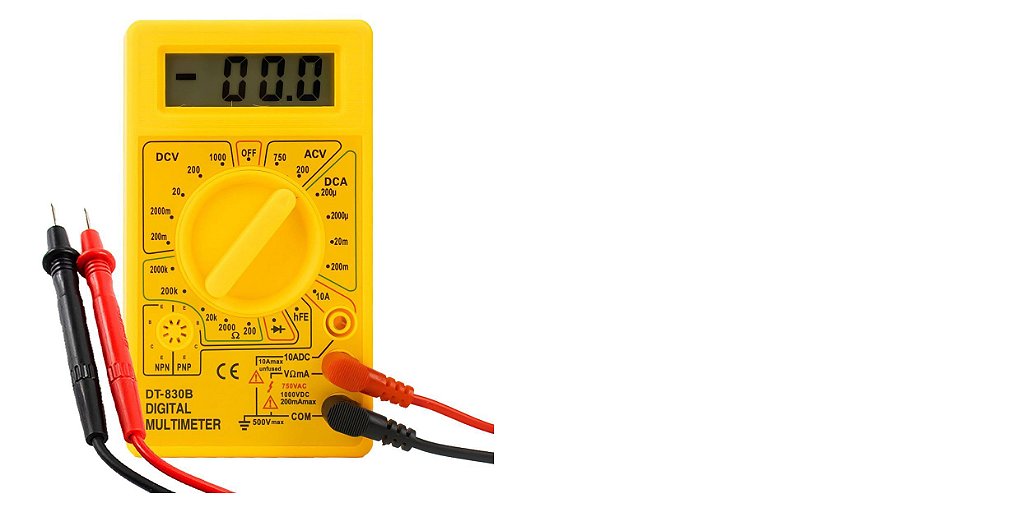 Multímetro Digital Exbom DT-830 Series Visor LCD Teste Tensão Corrente Resistência hFE - Imagem 3
