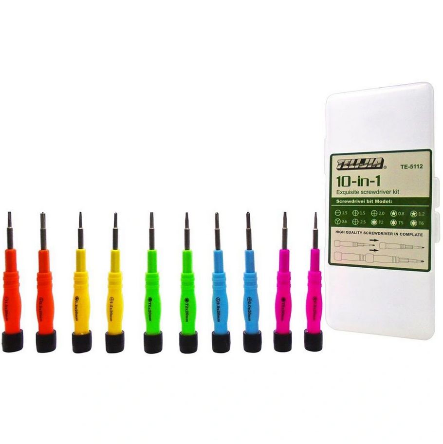 Kit de Chaves de Precisão Exbom TE-5112 10 em 1 para Manutenção de Smartphones e Eletrônicos - Imagem 2