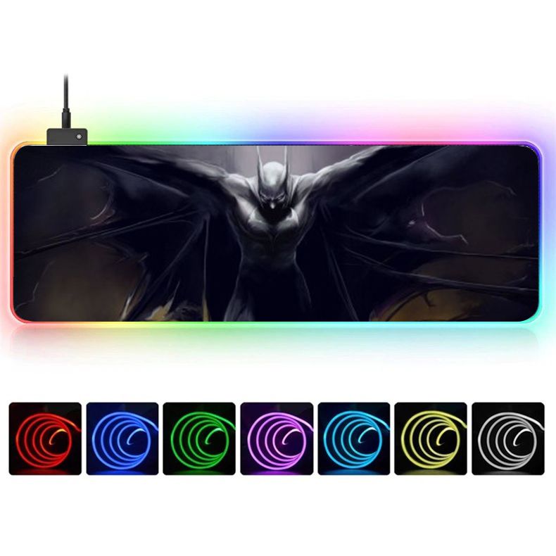 Mouse Pad Gamer Knup KP-S011 RGB LED Grande 800x300mm Base Antiderrapante