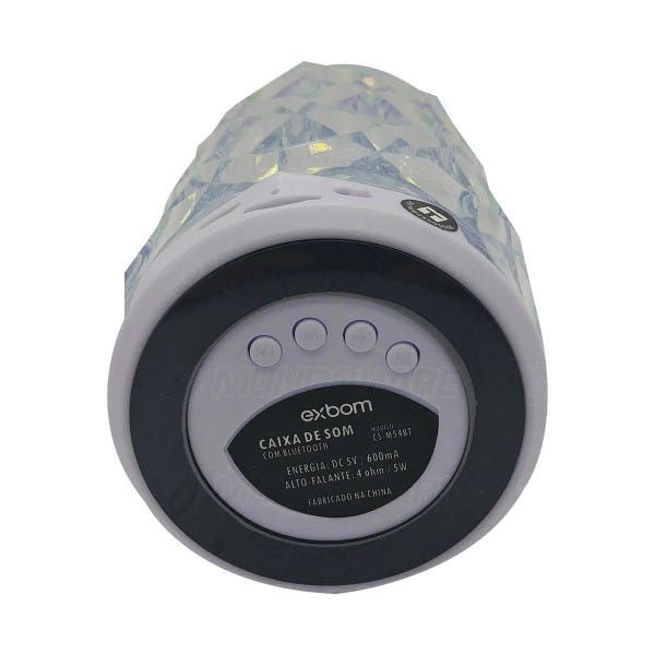 Caixa de Som Bluetooth Exbom CS-M54BT 8W com LED RGB, Microfone, Rádio FM, USB e SD - Imagem 3