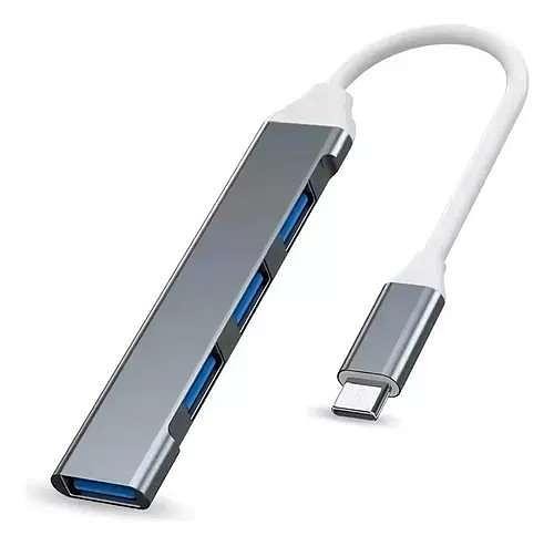 HUB USB-C Knup HB504 com 4 Portas USB 3.0 de Alta Velocidade 5Gbps em Alumínio para Notebook e PC - Imagem 2