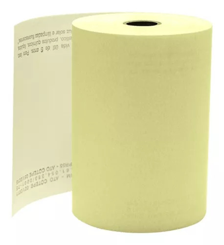 Bobina Térmica 57x22mm Amarela para Máquina de Cartão e Impressora