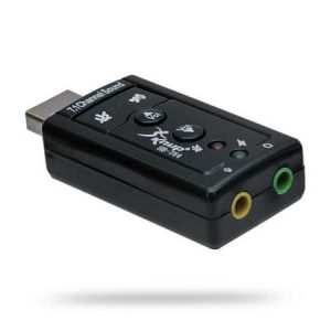 Adaptador Placa de Som USB 7.1 Virtual Knup HB-T64 com Controle de Volume e Entradas P2 para Microfone e Fone