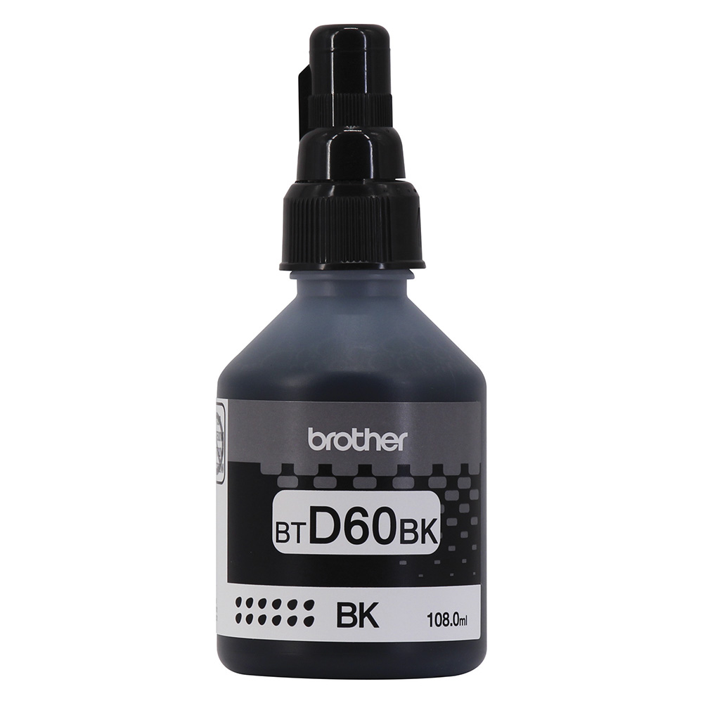Refil de Tinta Brother BTD60BK Preto Original 108ml para Impressoras Ink Tank