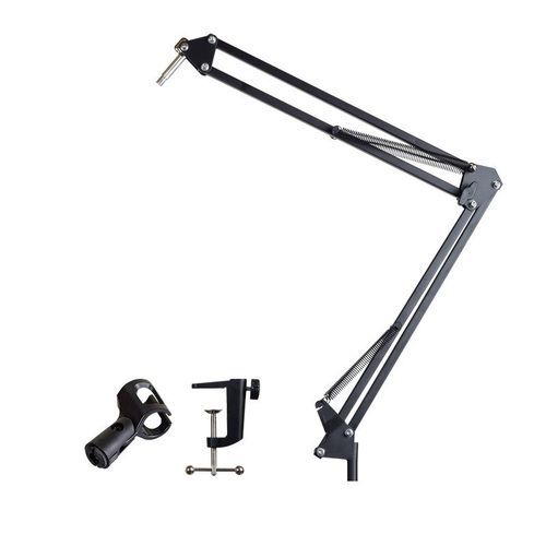 Pedestal Articulado de Mesa para Microfone Knup KP-M0017 Braço 40x40cm Rotação 270º com Base de Fixação e Cachimbo