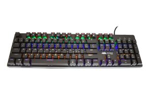 Teclado Mecânico Knup KP-2051 Switch Blue LED Rainbow Anti-Ghosting USB Corpo de Metal