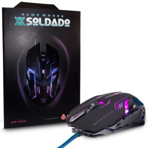 Mouse Gamer Infokit XSoldado GM-600 USB 3200 DPI LED 7 Cores