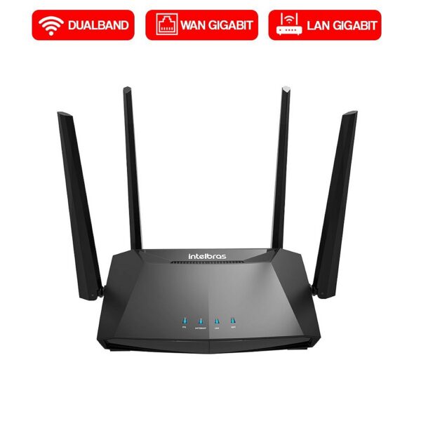 Roteador Wireless INTELBRAS Action RG 1200 Dual Band AC1200 Gigabit 4 Antenas
