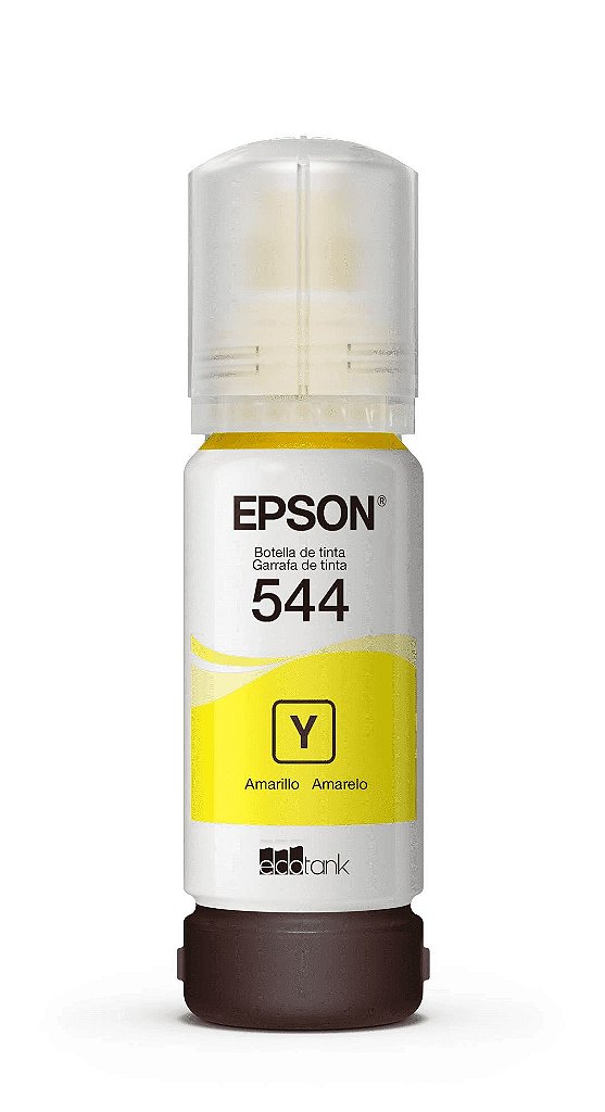 Refil de Tinta Epson T544 420 Amarelo Original 65ml para EcoTank L3110 L3150 L3250 L5590 - Imagem 2