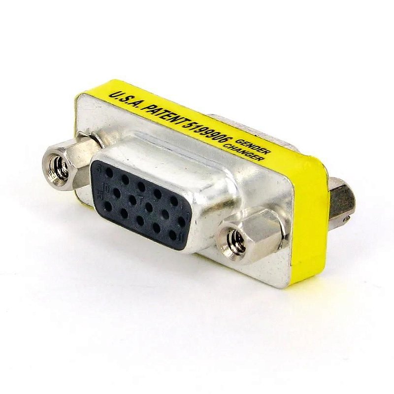 Adaptador Emenda VGA Macho para Fêmea 15 Pinos HD15 Extensor de Cabo de Vídeo