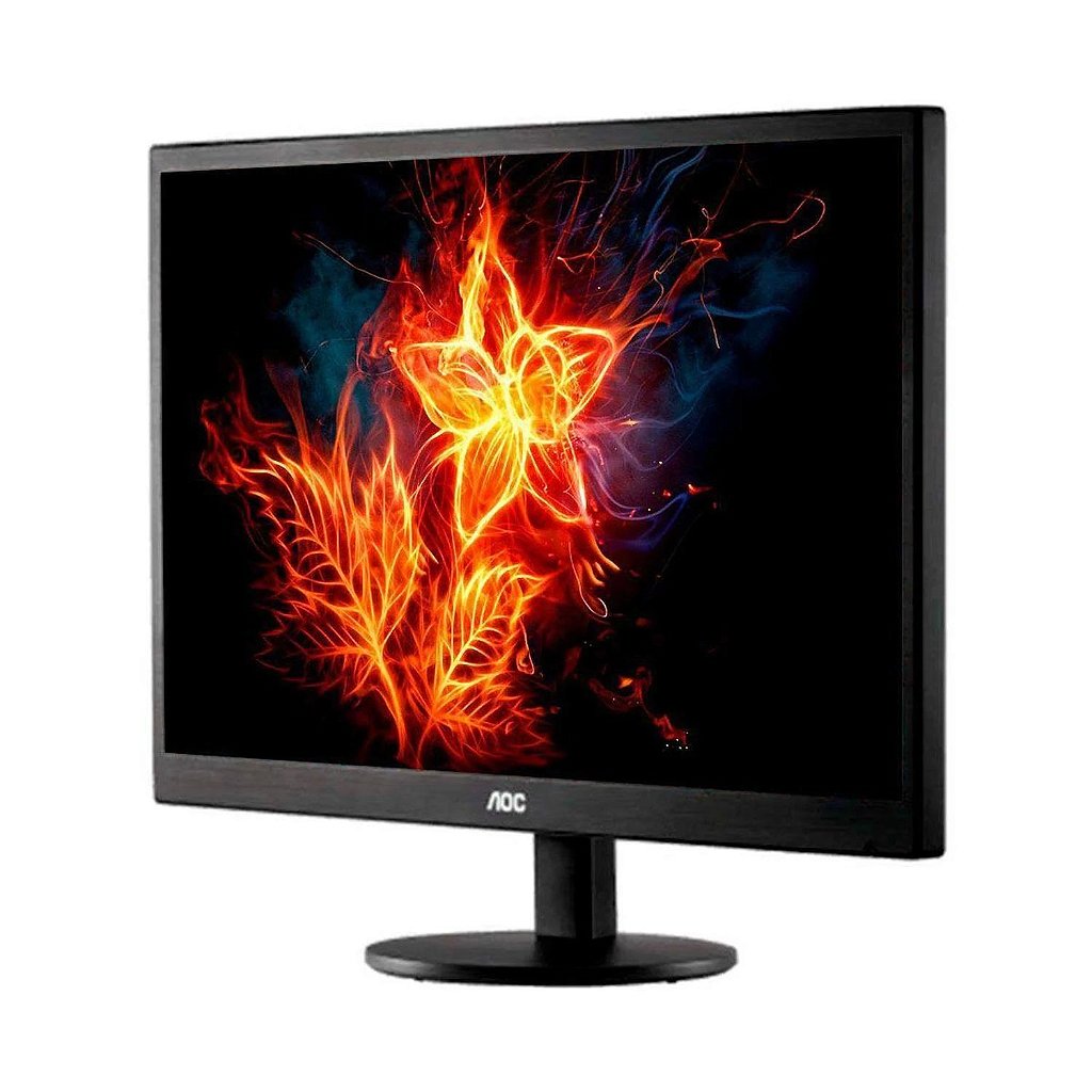 Monitor AOC 18.5pol E970SWHNL HD 1366x768 TN 60Hz 5ms HDMI VGA Preto - foto 2