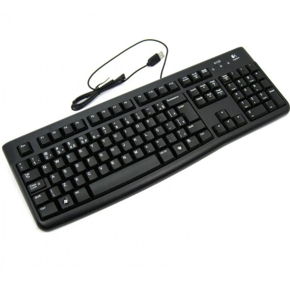 Teclado Logitech K120 USB Padrão ABNT2 Preto Resistente a Derramamentos - Imagem 4