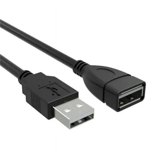 Cabo Extensor USB 2.0 Macho x Fêmea 1.5 Metros Preto com Filtro