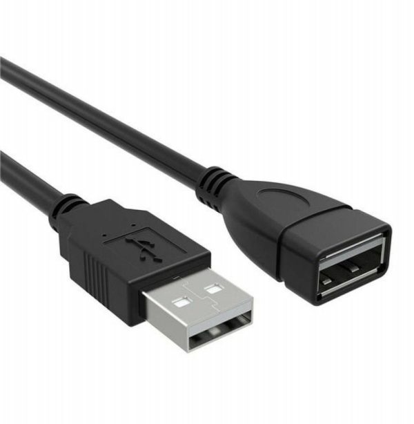Cabo Extensor USB 2.0 Macho x Fêmea 1.5 Metros Preto com Filtro