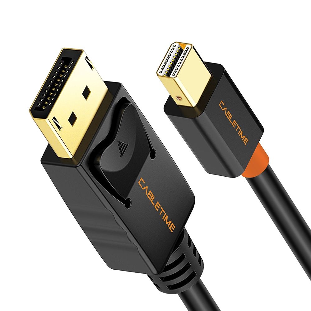 Cabo Mini DisplayPort para DisplayPort 3 Metros Cabletime DP 1.2 Full HD 1080p - Imagem 4