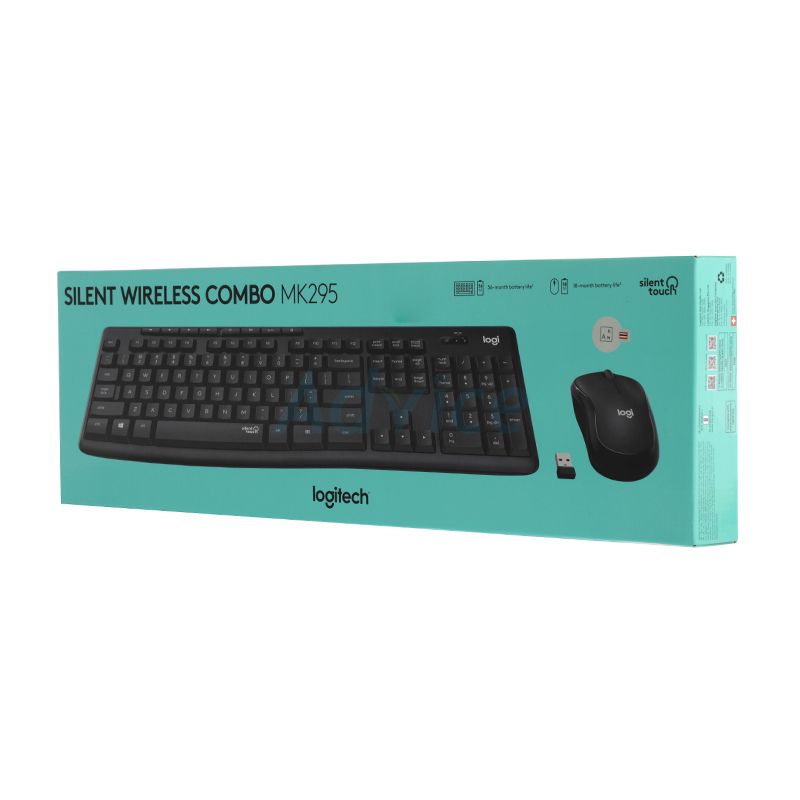 Kit Teclado e Mouse Sem Fio Logitech MK295 Silent Touch ABNT2 2.4GHz Receptor Nano USB - Imagem 3