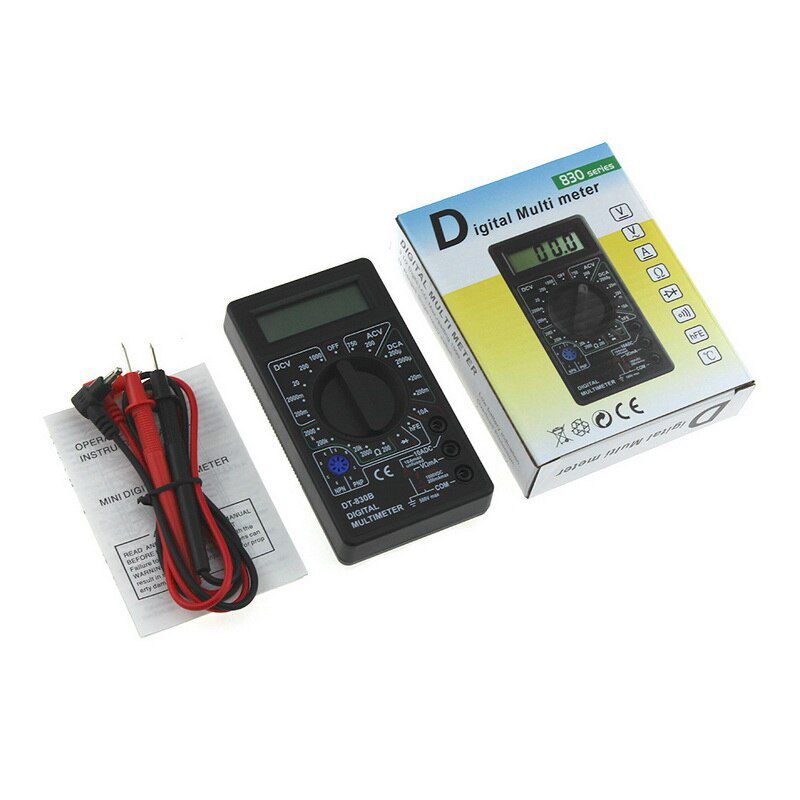 Multímetro Digital Exbom DT-830 Series Visor LCD Teste Tensão Corrente Resistência hFE - Imagem 5