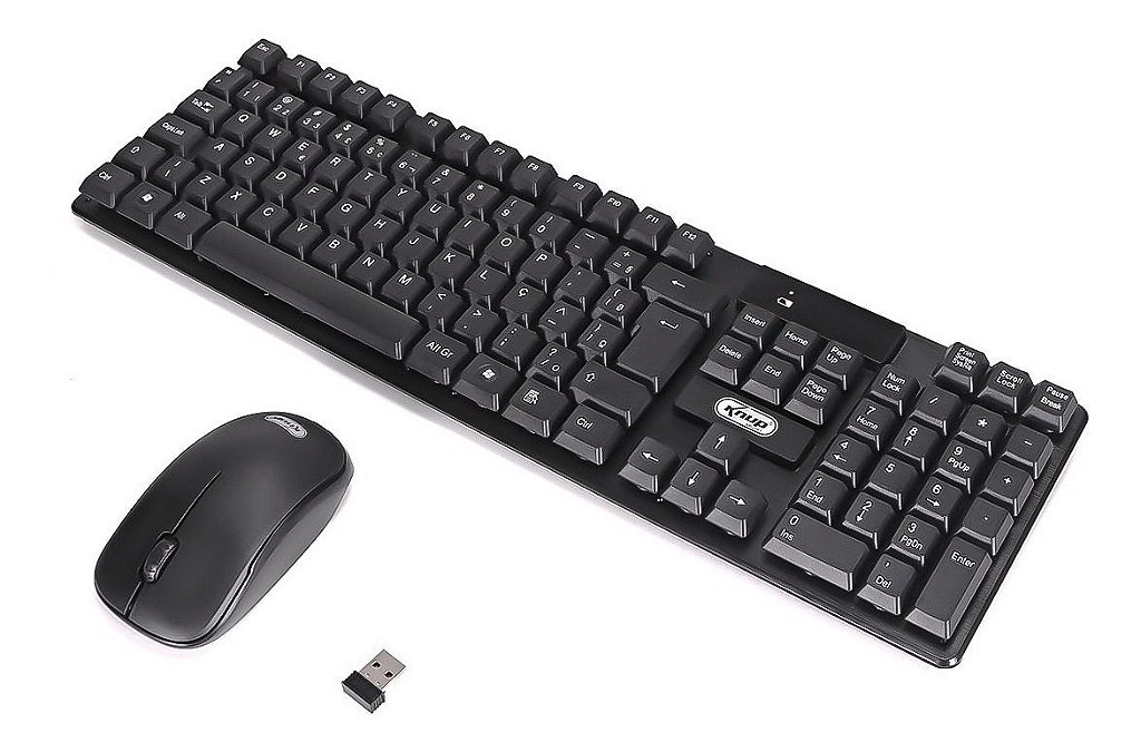 Kit Teclado e Mouse Sem Fio Knup KP-2063 2.4GHz USB ABNT2 Preto - Imagem 3