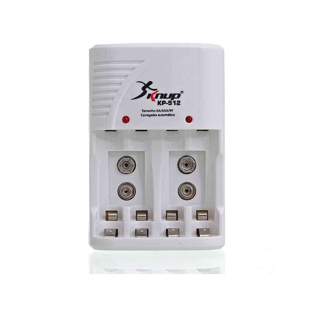 Carregador de Pilhas Universal Knup KP-512 para 4x AA/AAA e 2x 9V Bivolt - Imagem 2