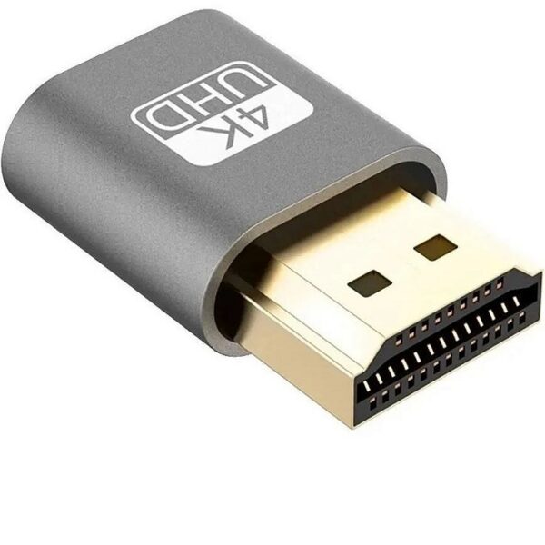 Adaptador Emulador de Monitor HDMI Dummy Plug 4K 60Hz 1080p 120Hz Headless