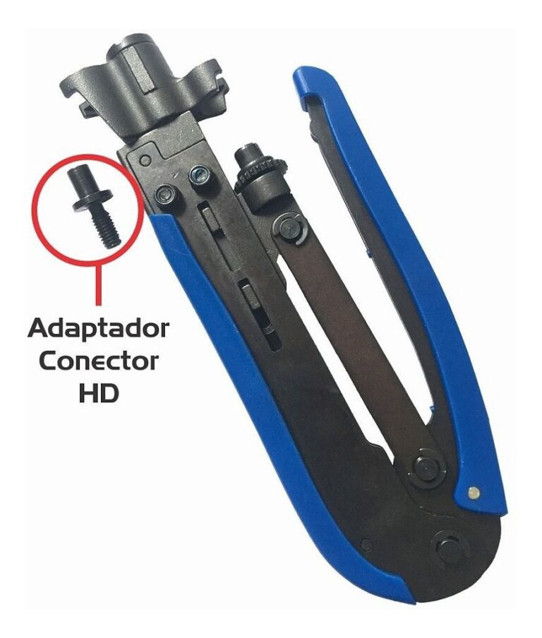Alicate de Compressão Profissional Exbom para Conectores Coaxiais RG59 RG6 RG11 em Aço