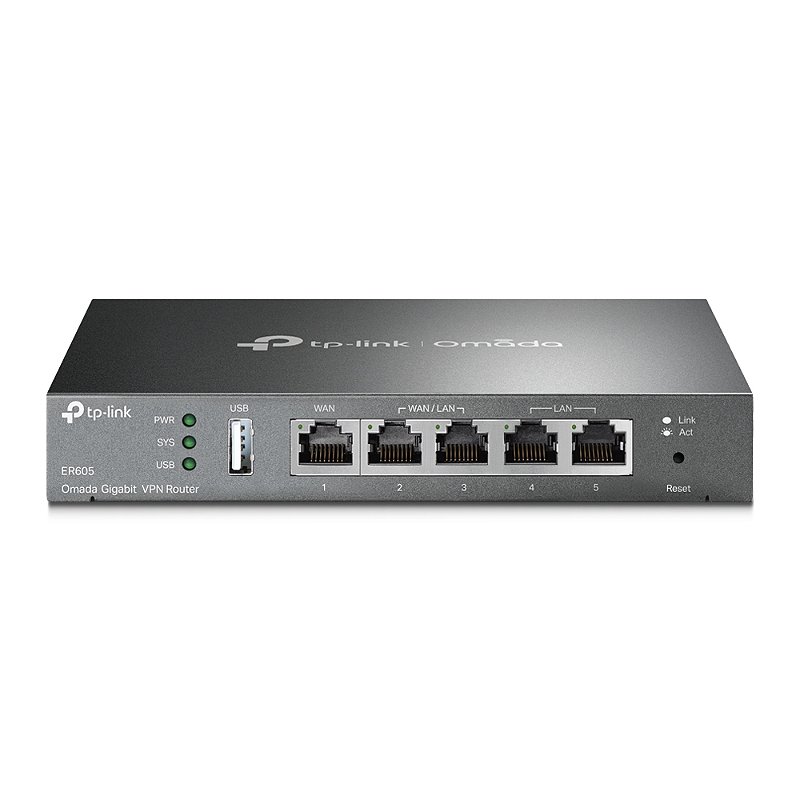Roteador VPN Gateway TP-LINK ER605 Gigabit Load Balance Omada SDN com USB WAN Backup