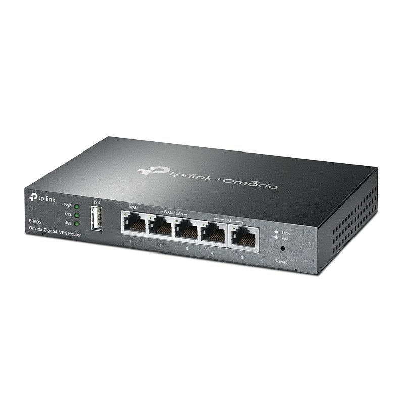 Roteador VPN Gateway TP-LINK ER605 Gigabit Load Balance Omada SDN com USB WAN Backup - Imagem 2